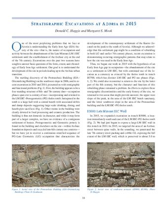 Stratigraphic Excavations at Azoria in 2015 thumbnail