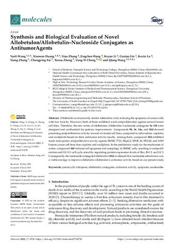 Synthesis and Biological Evaluation of Novel Allobetulon/Allobetulin–Nucleoside Conjugates as AntitumorAgents thumbnail
