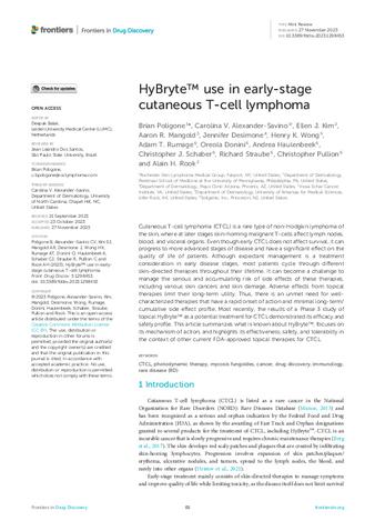 HyBryte™ use in early-stage cutaneous T-cell lymphoma