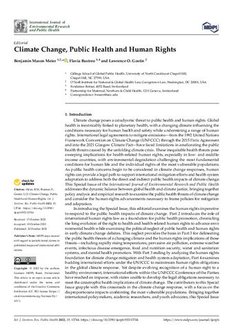 Climate Change, Public Health and Human Rights thumbnail