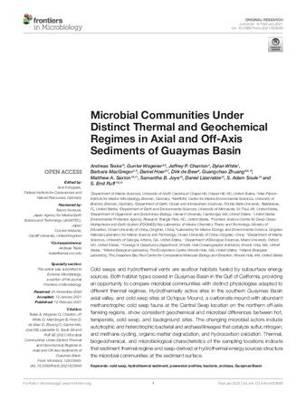 Microbial Communities Under Distinct Thermal and Geochemical Regimes in Axial and Off-Axis Sediments of Guaymas Basin thumbnail