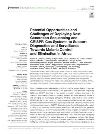 Potential Opportunities and Challenges of Deploying Next Generation Sequencing and CRISPR-Cas Systems to Support Diagnostics and Surveillance Towards Malaria Control and Elimination in Africa thumbnail
