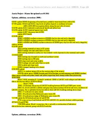 Building Nomenclature and Deposits (Master list updated to date 2011) thumbnail