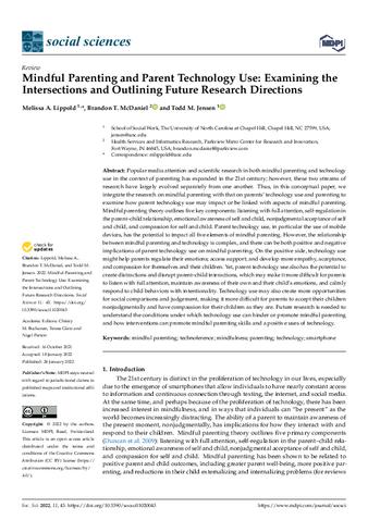Mindful Parenting and Parent Technology Use: Examining the Intersections and Outlining Future Research Directions thumbnail