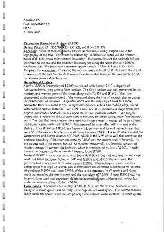 B2900 Final Report and Notes 2005