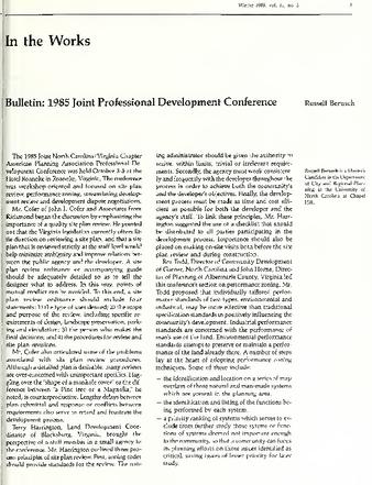 In the Works: Bulletin: 1985 Joint Professional Development Conference; Strategies for Low Level Radioactive Waste Management; Planning Curriculum: Meeting the Challenge thumbnail