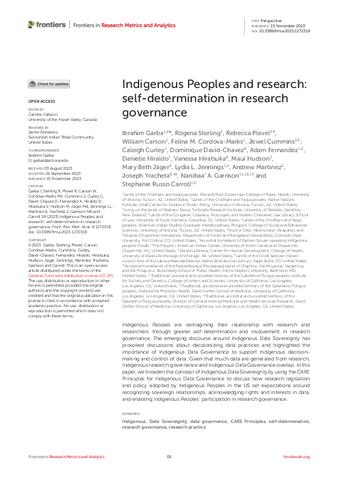 Indigenous Peoples and research: self-determination in research governance thumbnail