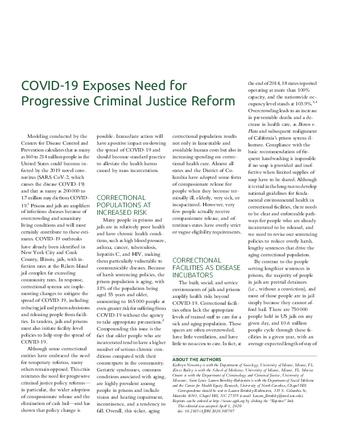 COVID-19 Exposes Need for Progressive Criminal Justice Reform thumbnail