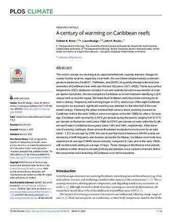 A century of warming on Caribbean reefs thumbnail