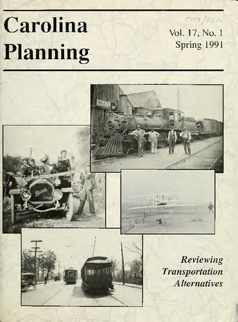 Carolina Planning Vol. 17.1: Reviewing Transportation Alternatives