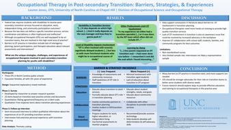Occupational Therapy in Post-secondary Transition: Barriers, Strategies, & Experiences