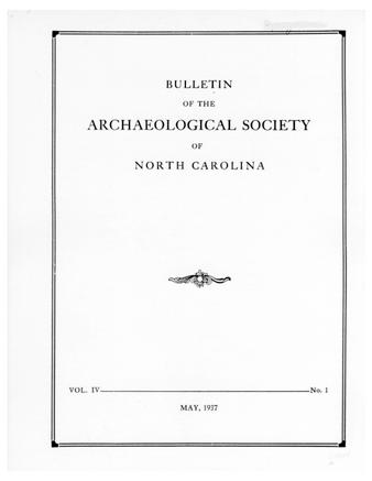 Bulletin of the Archaeological Society of North Carolina, Volume 4, Issue 1 thumbnail