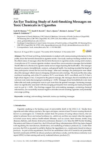 An eye tracking study of anti-smoking messages on toxic chemicals in cigarettes thumbnail