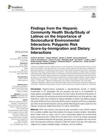 Findings from the Hispanic Community Health Study/Study of Latinos on the Importance of Sociocultural Environmental Interactors: Polygenic Risk Score-by-Immigration and Dietary Interactions