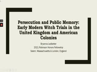 Persecution and Public Memory: Early Modern Witch Trials in the United Kingdom and American Colonies  thumbnail