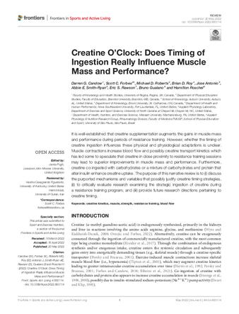 Creatine O'Clock: Does Timing of Ingestion Really Influence Muscle Mass and Performance? thumbnail
