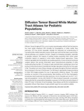 Diffusion Tensor Based White Matter Tract Atlases for Pediatric Populations thumbnail