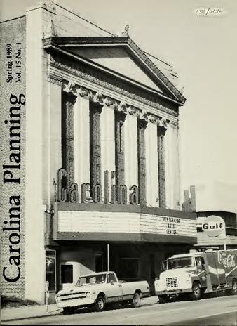 Carolina Planning Vol. 15.1: Historic Preservation