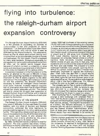 Flying into Turbulence: The Raleigh-Durham Airport Expansion Controversy thumbnail