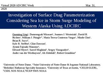 Investigation of Surface Drag Parameterization Considering Sea Ice in Storm Surge Modeling of Western Alaska Using ADCIRC thumbnail