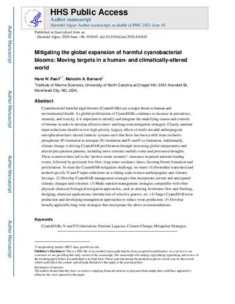 Mitigating the global expansion of harmful cyanobacterial blooms: Moving targets in a human- and climatically-altered world thumbnail