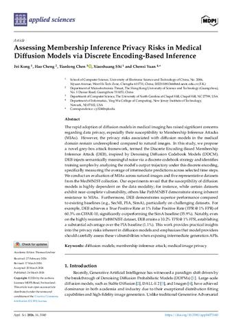 Assessing Membership Inference Privacy Risks in Medical Diffusion Models via Discrete Encoding-Based Inference thumbnail