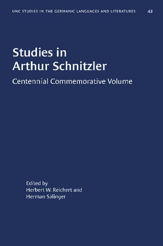 Studies in Arthur Schnitzler: Centennial Commemorative Volume thumbnail