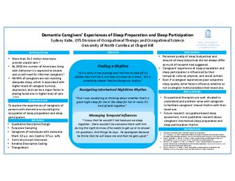 Dementia Caregivers’ Experiences of Sleep Preparation and Sleep Participation