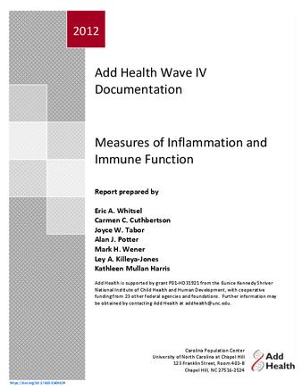 Add Health Wave IV Documentation: Measures of Inflammation and Immune Function thumbnail