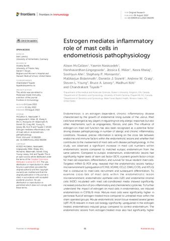Estrogen mediates inflammatory role of mast cells in endometriosis pathophysiology thumbnail
