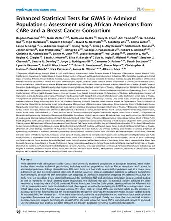 Enhanced Statistical Tests for GWAS in Admixed Populations: Assessment using African Americans from CARe and a Breast Cancer Consortium thumbnail