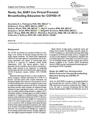 Ready, Set, BABY Live Virtual Prenatal Breastfeeding Education for COVID-19 thumbnail