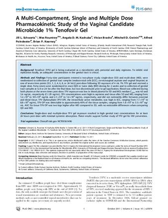 A Multi-Compartment, Single and Multiple Dose Pharmacokinetic Study of the Vaginal Candidate Microbicide 1% Tenofovir Gel thumbnail