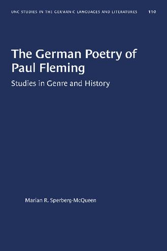 The German Poetry of Paul Fleming: Studies in Genre and History thumbnail