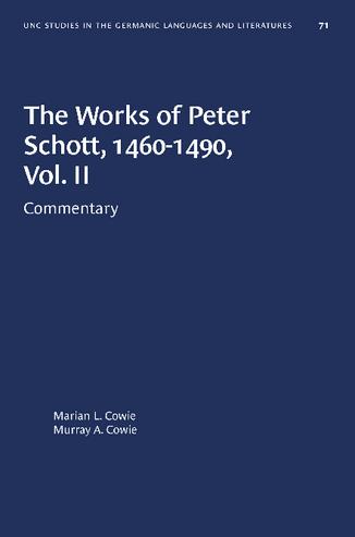 The Works of Peter Schott, 1460-1490, Vol. II: Commentary thumbnail