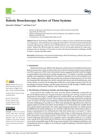 Robotic Bronchoscopy: Review of Three Systems thumbnail