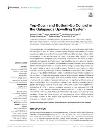 Top-Down and Bottom-Up Control in the Galápagos Upwelling System thumbnail