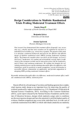 Design Considerations in Multisite Randomized Trials Probing Moderated Treatment Effects