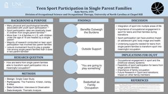 Teen Sport Participation in Single Parent Families