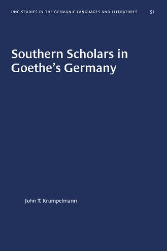 Southern Scholars in Goethe's Germany thumbnail