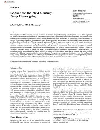Science for the Next Century: Deep Phenotyping thumbnail