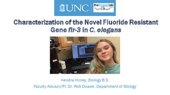 Characterization of the Novel Fluoride Resistant Gene flr-3 in C. elegans thumbnail