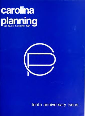 Carolina Planning Vol. 10.1: Tenth Anniversary Issue