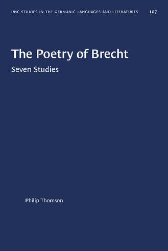 The Poetry of Brecht: Seven Studies thumbnail