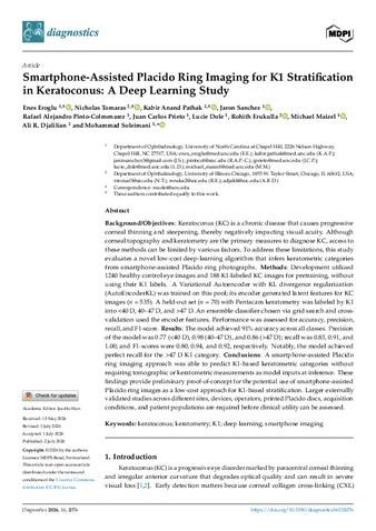 Smartphone-Assisted Placido Ring Imaging for K1 Stratification in Keratoconus: A Deep Learning Study thumbnail