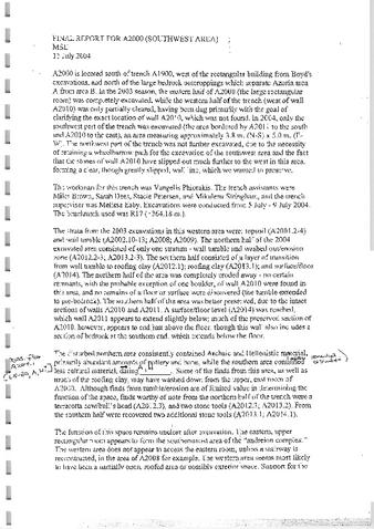 Area A 2000 2004 Final Report and Notes