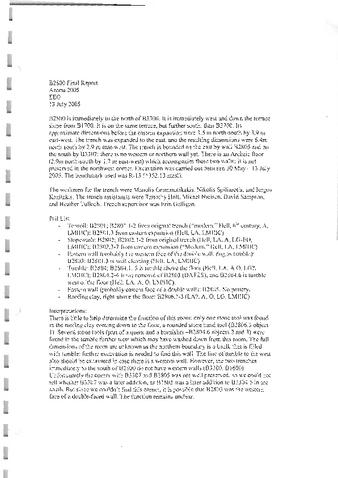 B2800 Final Report and Notes 2005 thumbnail