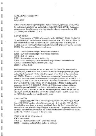B3800 Final Report and Notes 2006 thumbnail