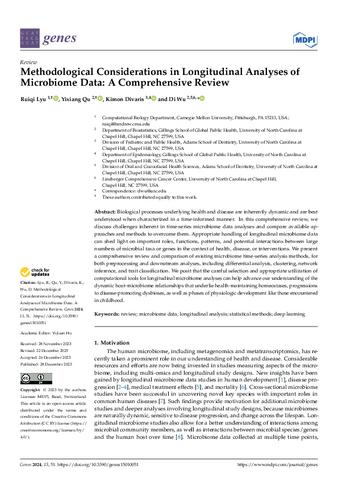 Methodological Considerations in Longitudinal Analyses of Microbiome Data: A Comprehensive Review thumbnail