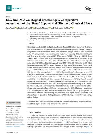 EEG and IMU Gait Signal Processing: A Comparative Assessment of the “Reza” Exponential Filter and Classical Filters thumbnail